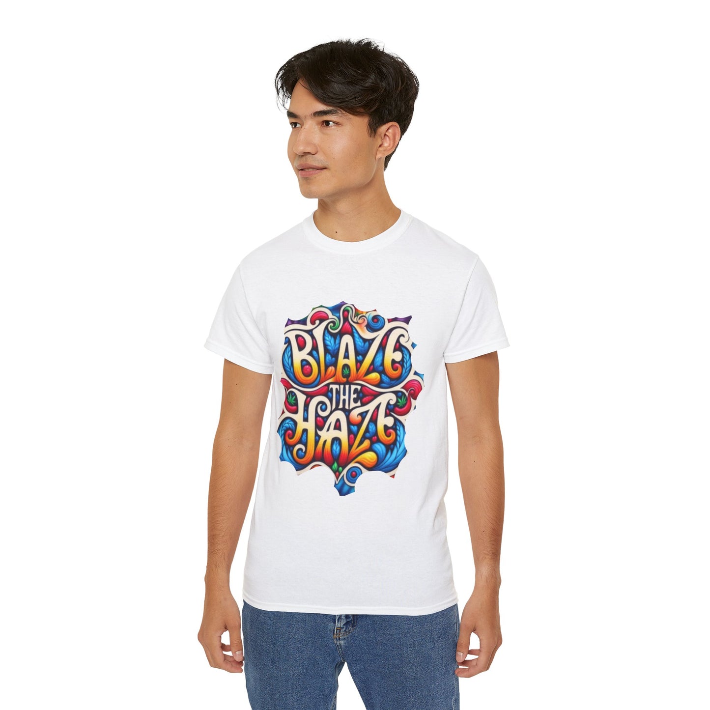 Blaze the Haze Unisex Tee - Psychedelic Graphic T-Shirt for Festival Lovers, Casual Wear, Gift for Friends
