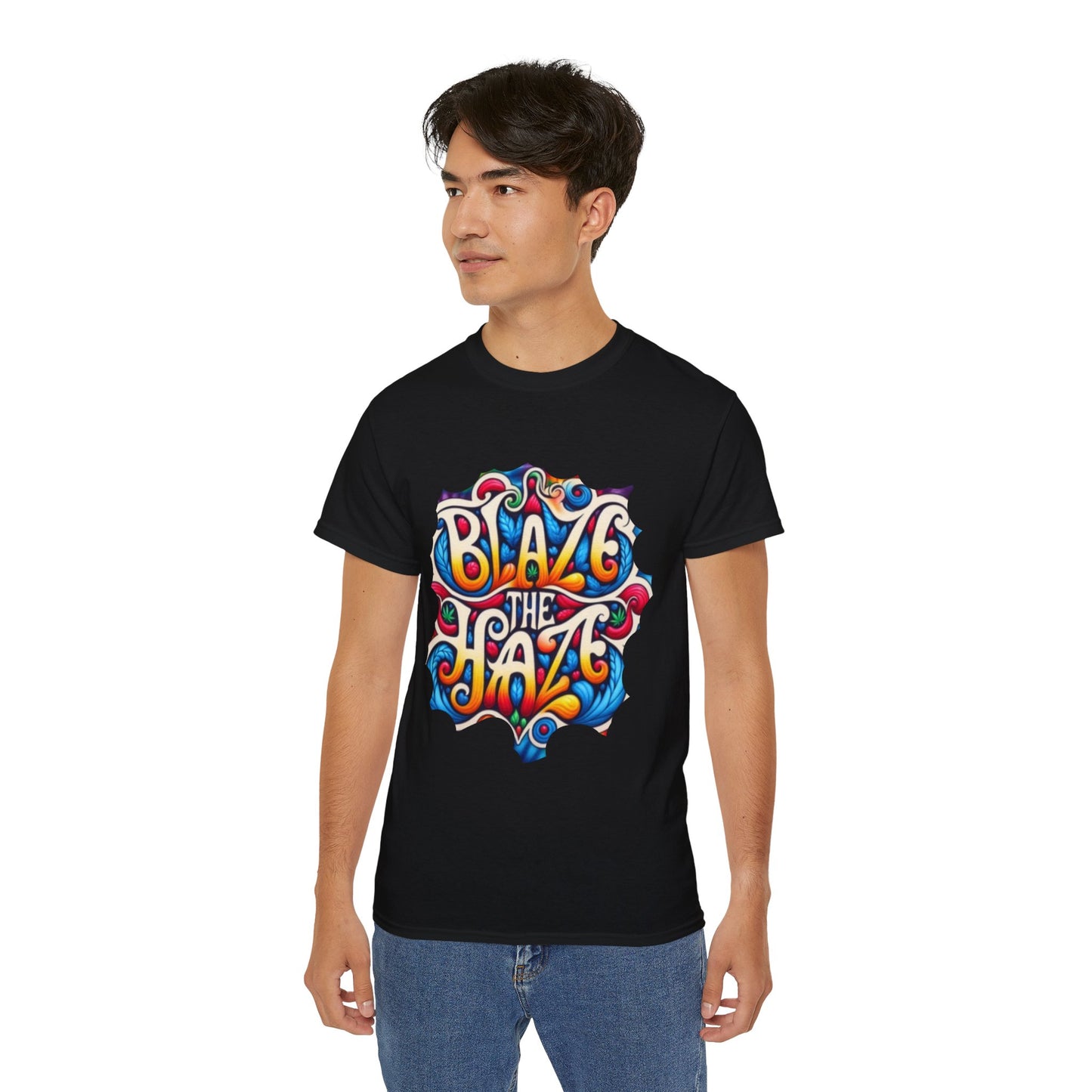 Blaze the Haze Unisex Tee - Psychedelic Graphic T-Shirt for Festival Lovers, Casual Wear, Gift for Friends