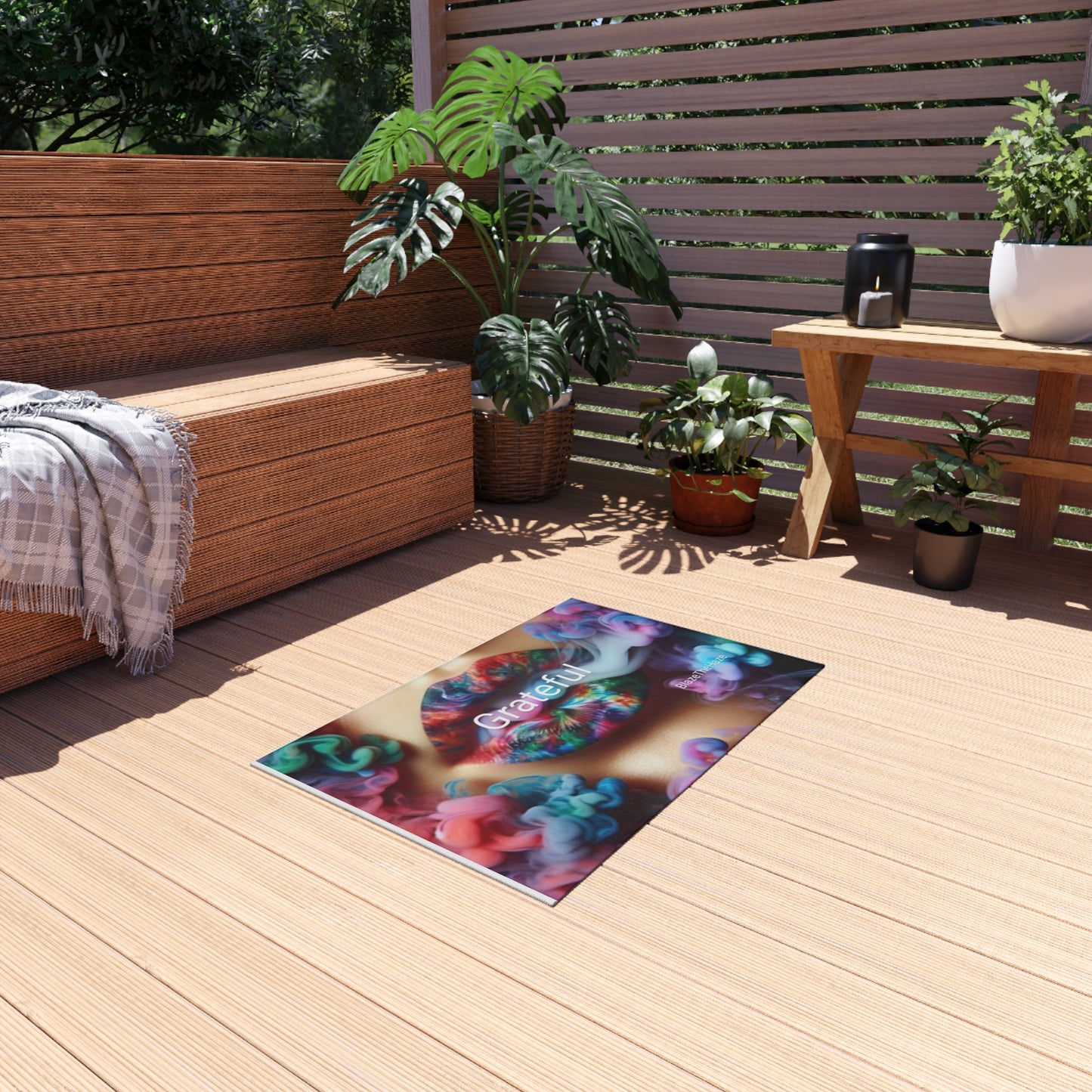 Grateful Outdoor Rug - Perfect for Patios, Decks, and More!