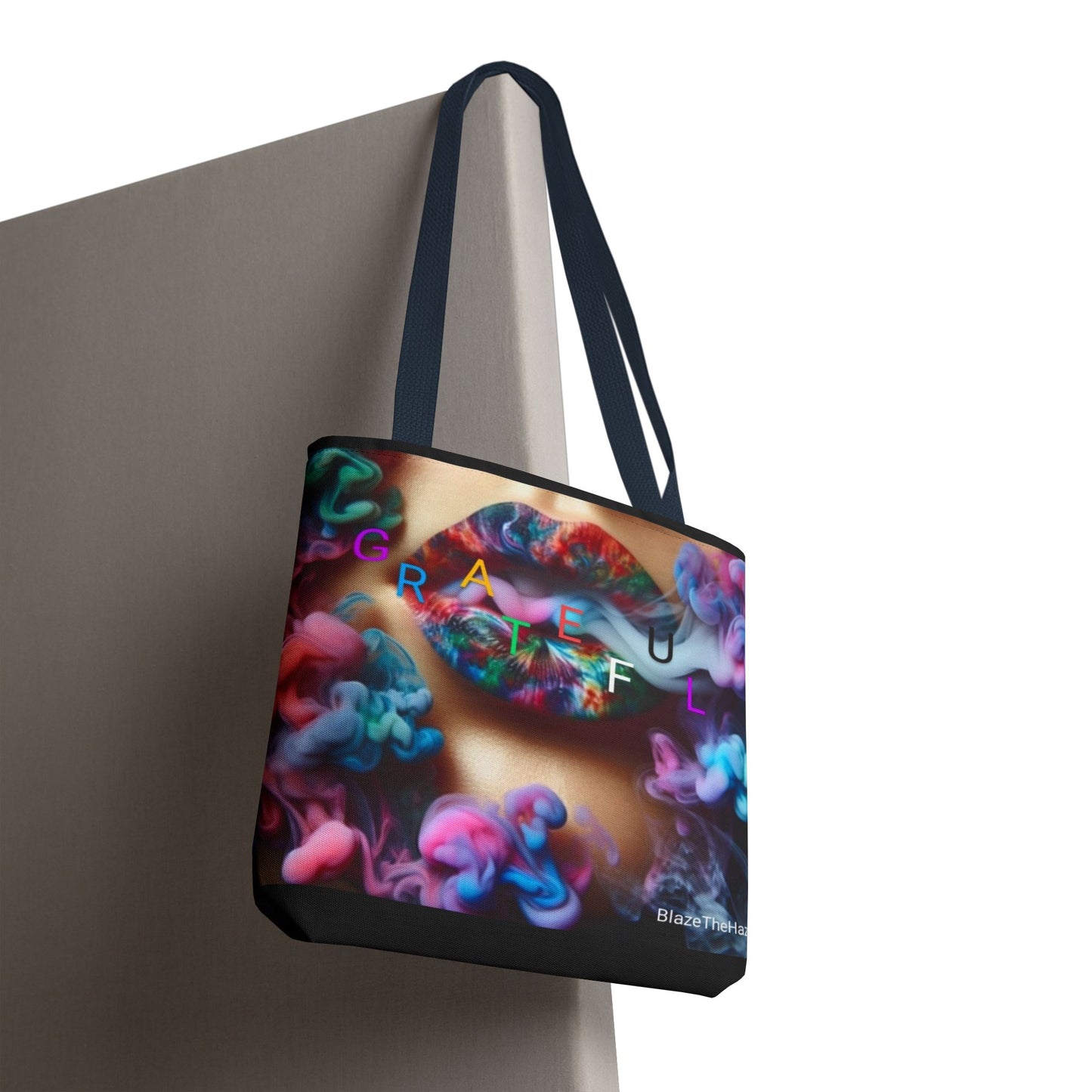 Colorful Artistic Tote Bag - "Grateful" Design for Vibrant Souls