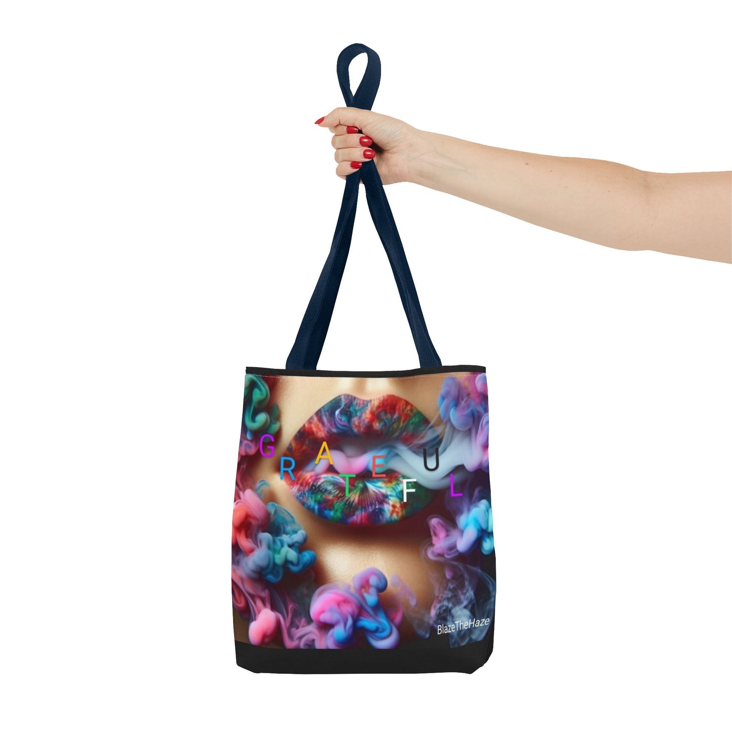Colorful Artistic Tote Bag - "Grateful" Design for Vibrant Souls