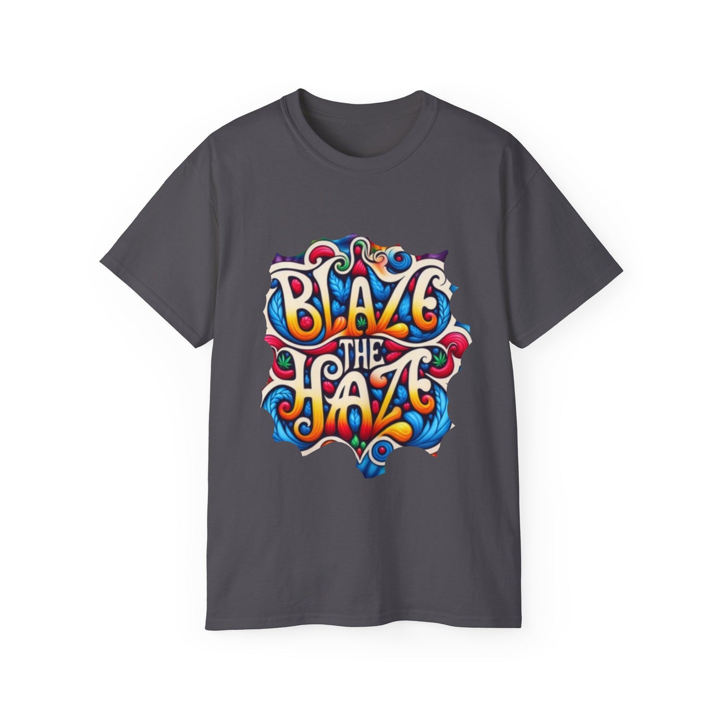 Blaze the Haze Unisex Tee - Psychedelic Graphic T-Shirt for Festival Lovers, Casual Wear, Gift for Friends