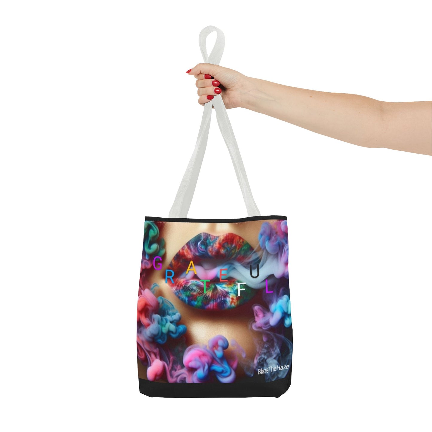 Colorful Artistic Tote Bag - "Grateful" Design for Vibrant Souls