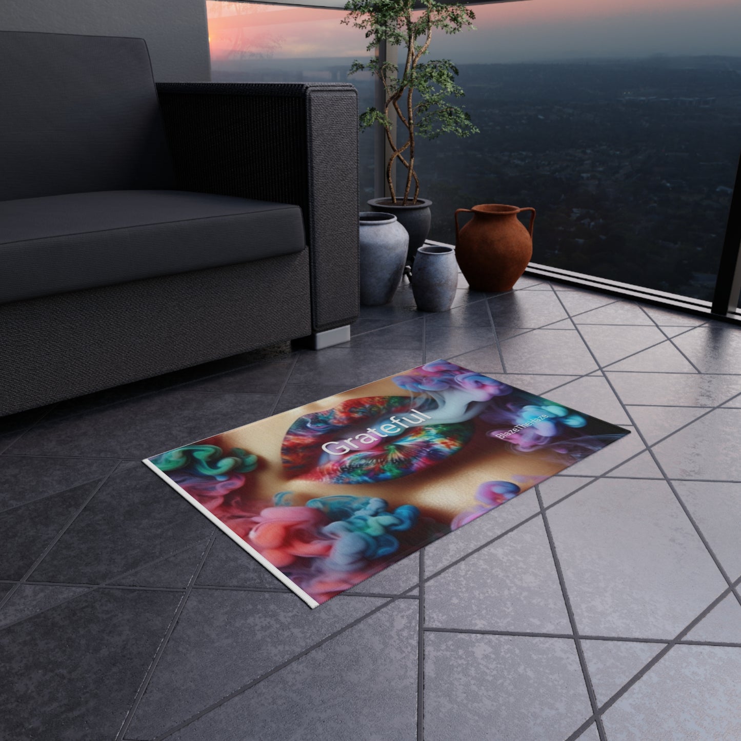 Grateful Outdoor Rug - Perfect for Patios, Decks, and More!