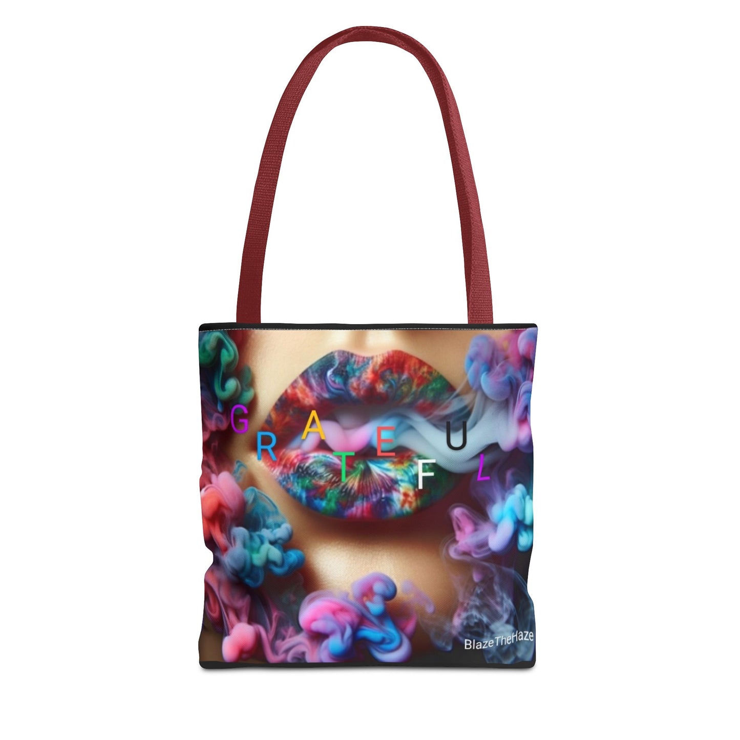 Colorful Artistic Tote Bag - "Grateful" Design for Vibrant Souls
