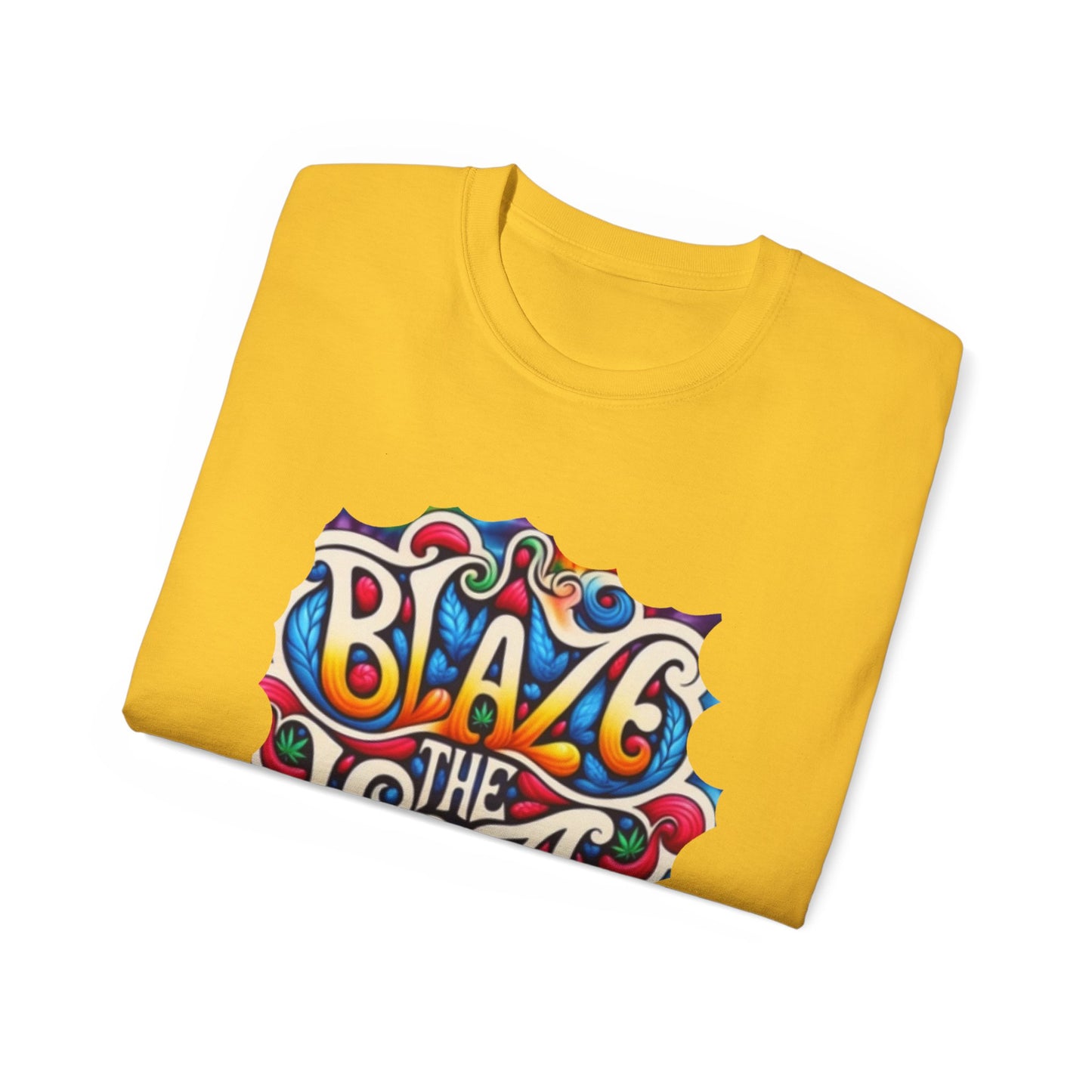 Blaze the Haze Unisex Tee - Psychedelic Graphic T-Shirt for Festival Lovers, Casual Wear, Gift for Friends