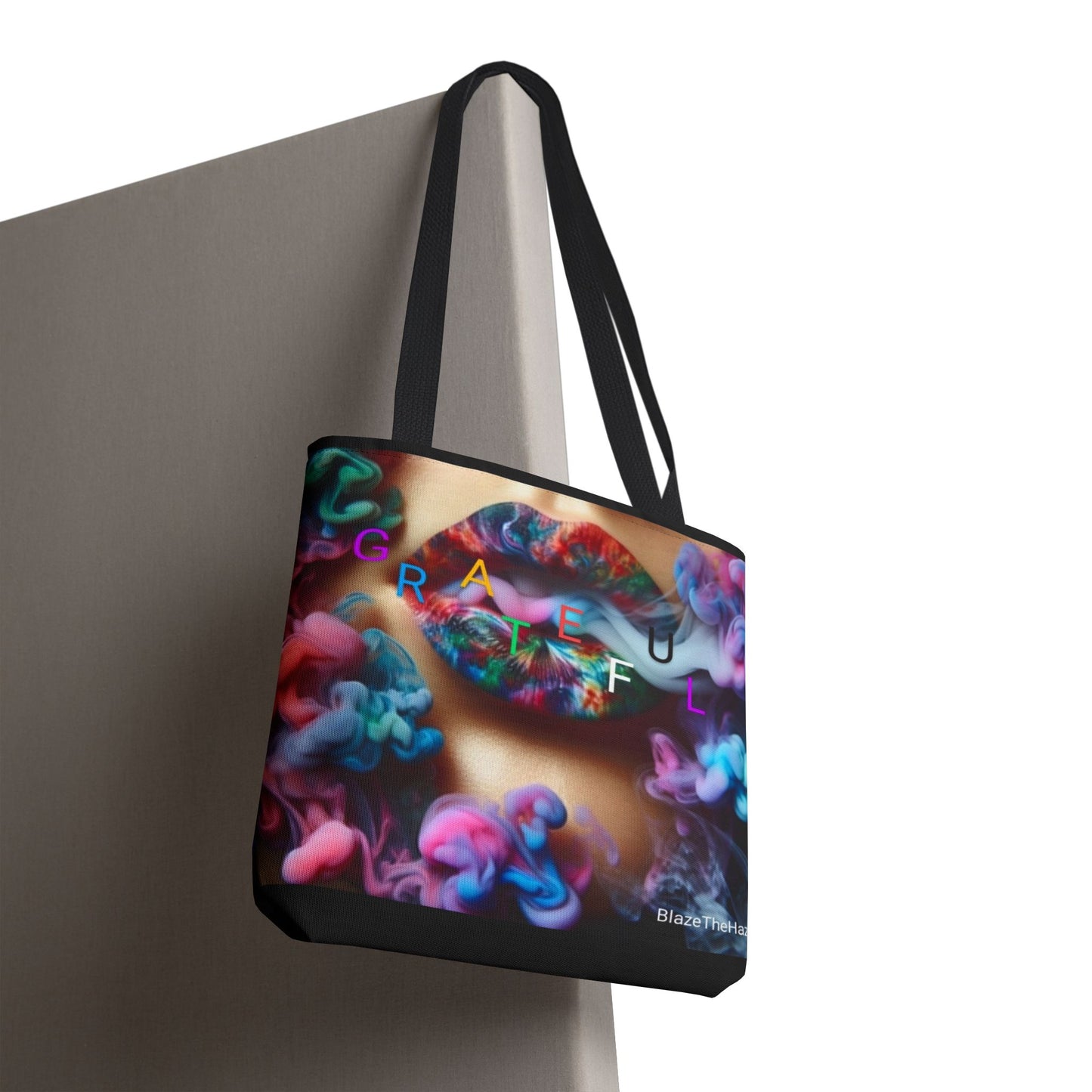 Colorful Artistic Tote Bag - "Grateful" Design for Vibrant Souls