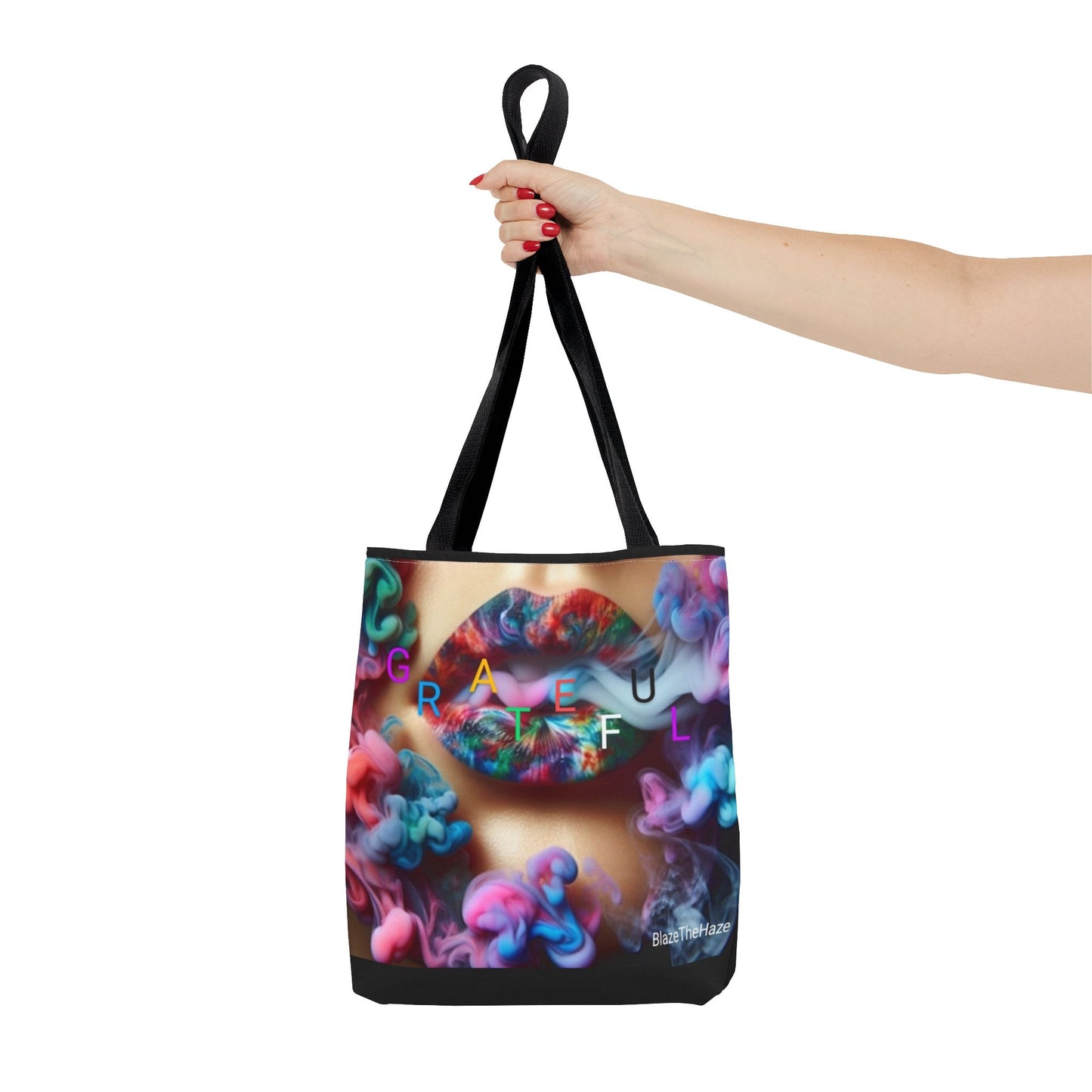 Colorful Artistic Tote Bag - "Grateful" Design for Vibrant Souls