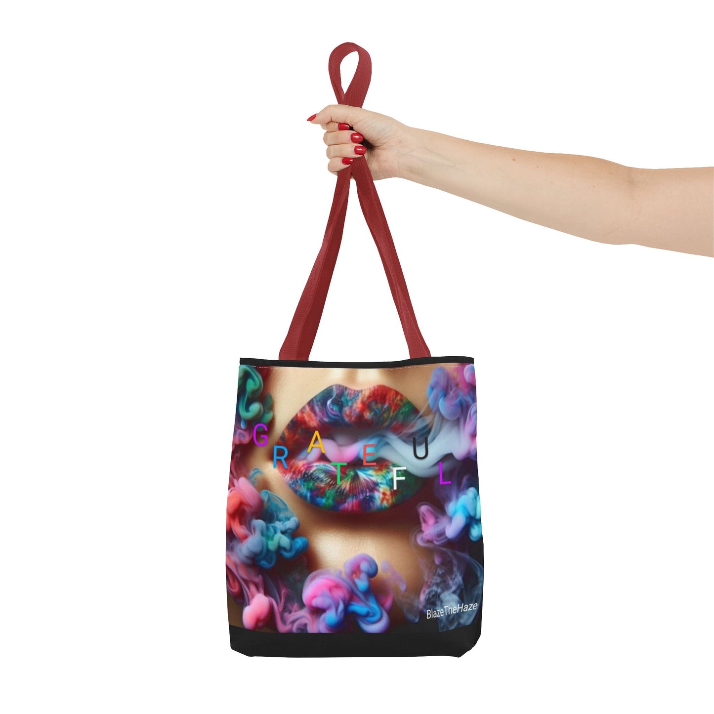 Colorful Artistic Tote Bag - "Grateful" Design for Vibrant Souls