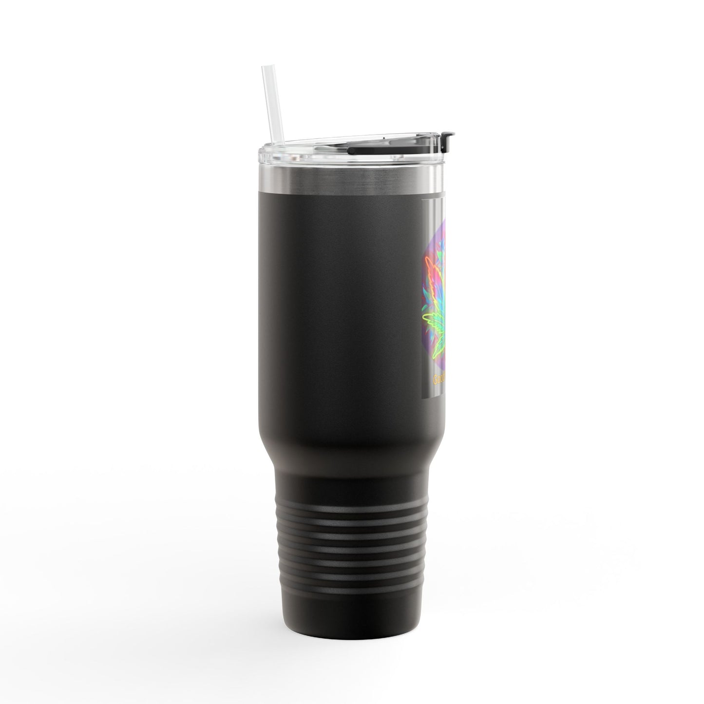 Good Vibes Only Insulated Travel Mug - 40oz Colorful Leaf Design