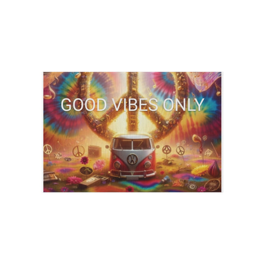 Good Vibes Only Outdoor Rug - Bohemian Patio Decor for Relaxation