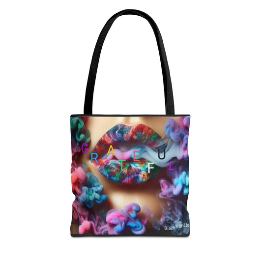 Colorful Artistic Tote Bag - "Grateful" Design for Vibrant Souls